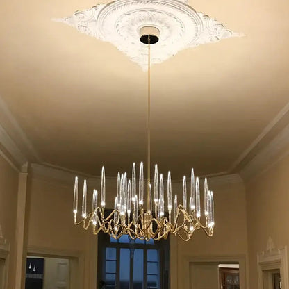 Elijah Crystal Round Chandelier D33'' 47''  55''