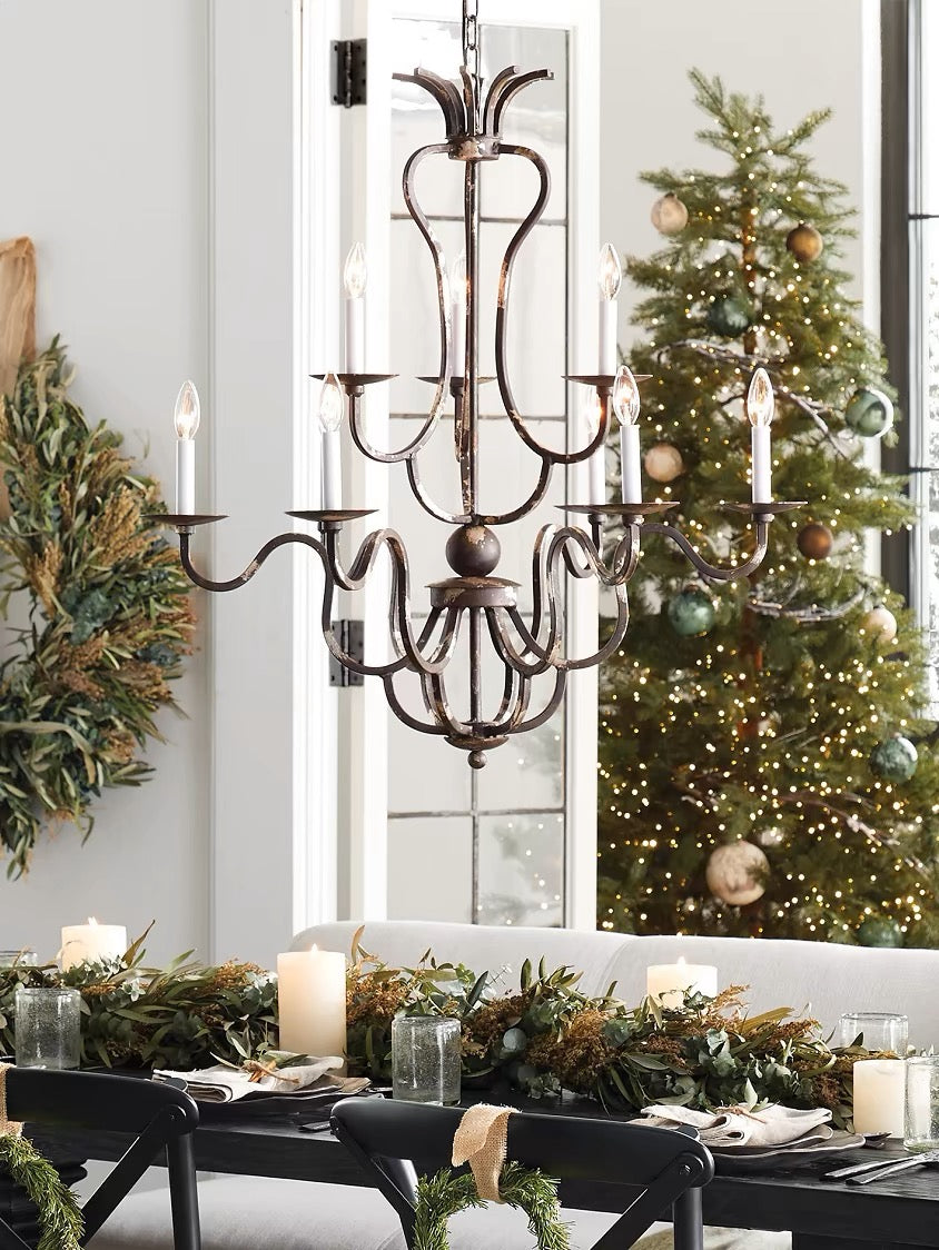 Gothic Bonita Grand 12 Light Chandelier 42'' - Silver