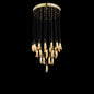 Kathleen Rock Crystal 32 Light Rock Crystal Long-eggplants Pendant Modern LED Chandelier
