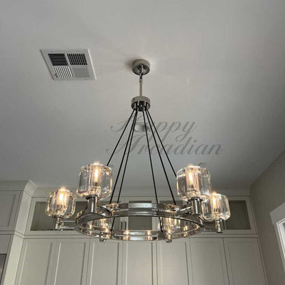 Maelis Round Chandelier 60" for Living Room, Bedroom, Dining Table