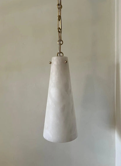 Contemporary Casey Chandelier 5-Light Vintage Alabaster Pendant Cluster