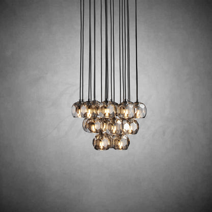 xinyue Bola De Crystal Round Cluster Chandelier 30" 40''