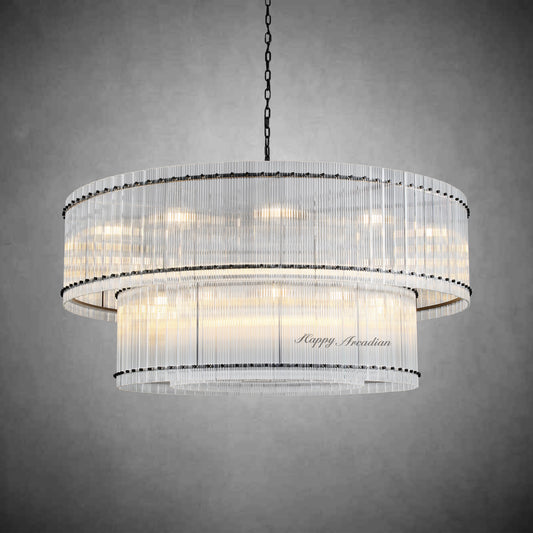 xinyue Lighting Damian Two-Tier Round Chandelier 60"