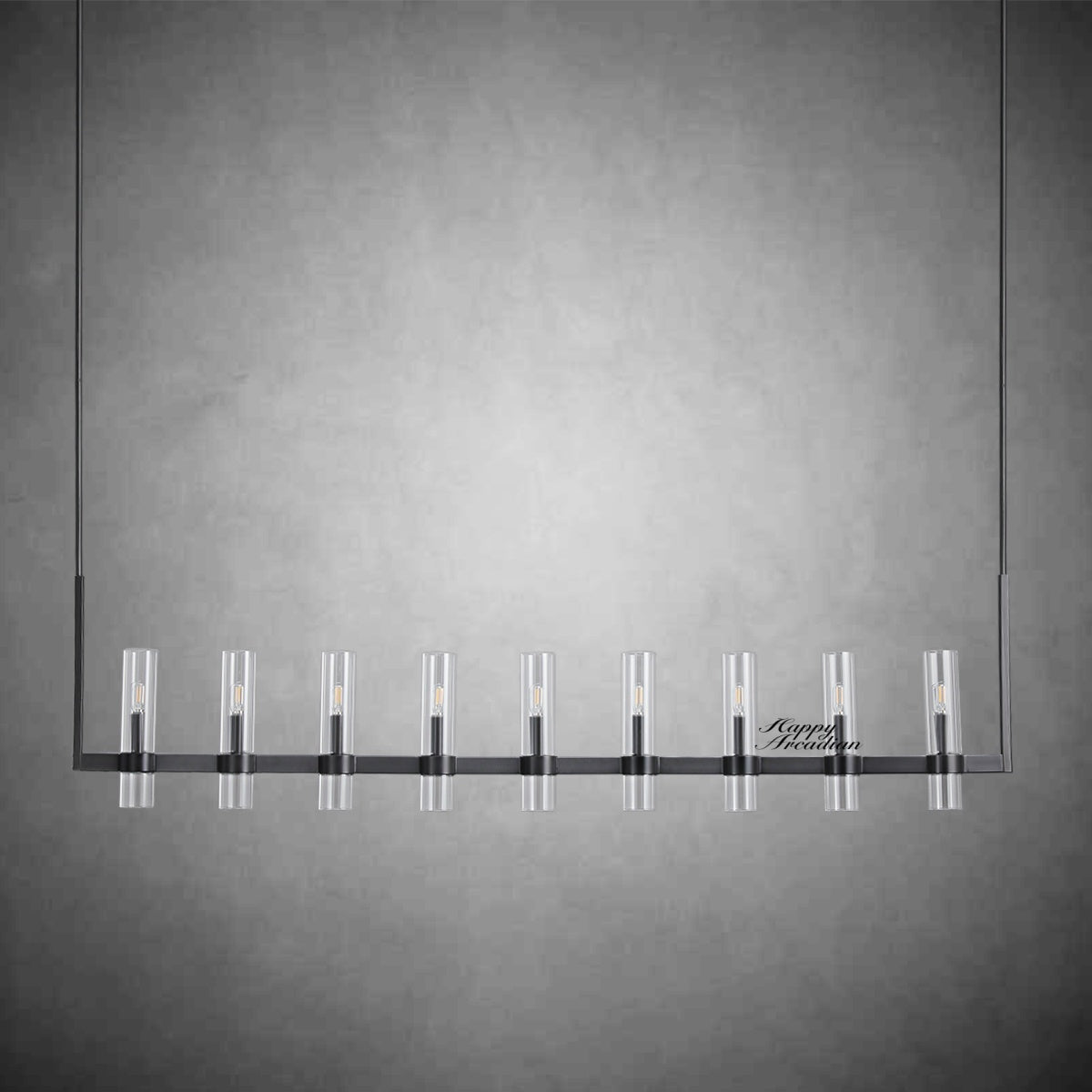 xinyue Lighting Rebecca Linear Chandelier Modern 71", 9-Light