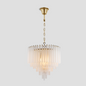 3-Tier Glass  Round Chandelier 24"