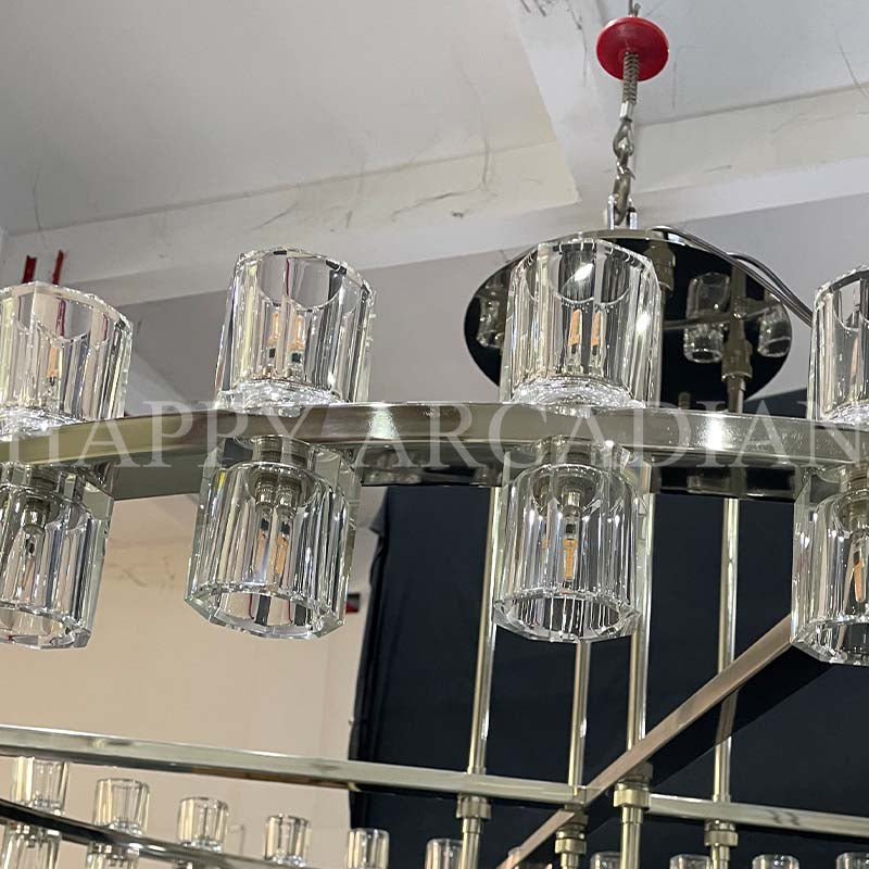 xinyue Lighting  Harrison Crystal Rectangular Chandelier 54" 72"