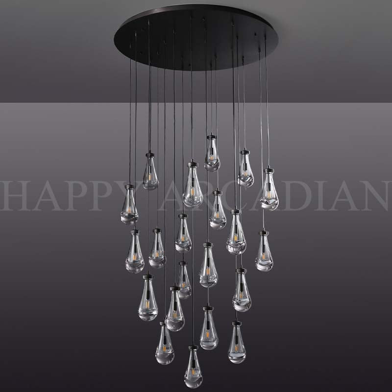 xinyue Lighting Raindrop Round Chandelier 47",21-Lights