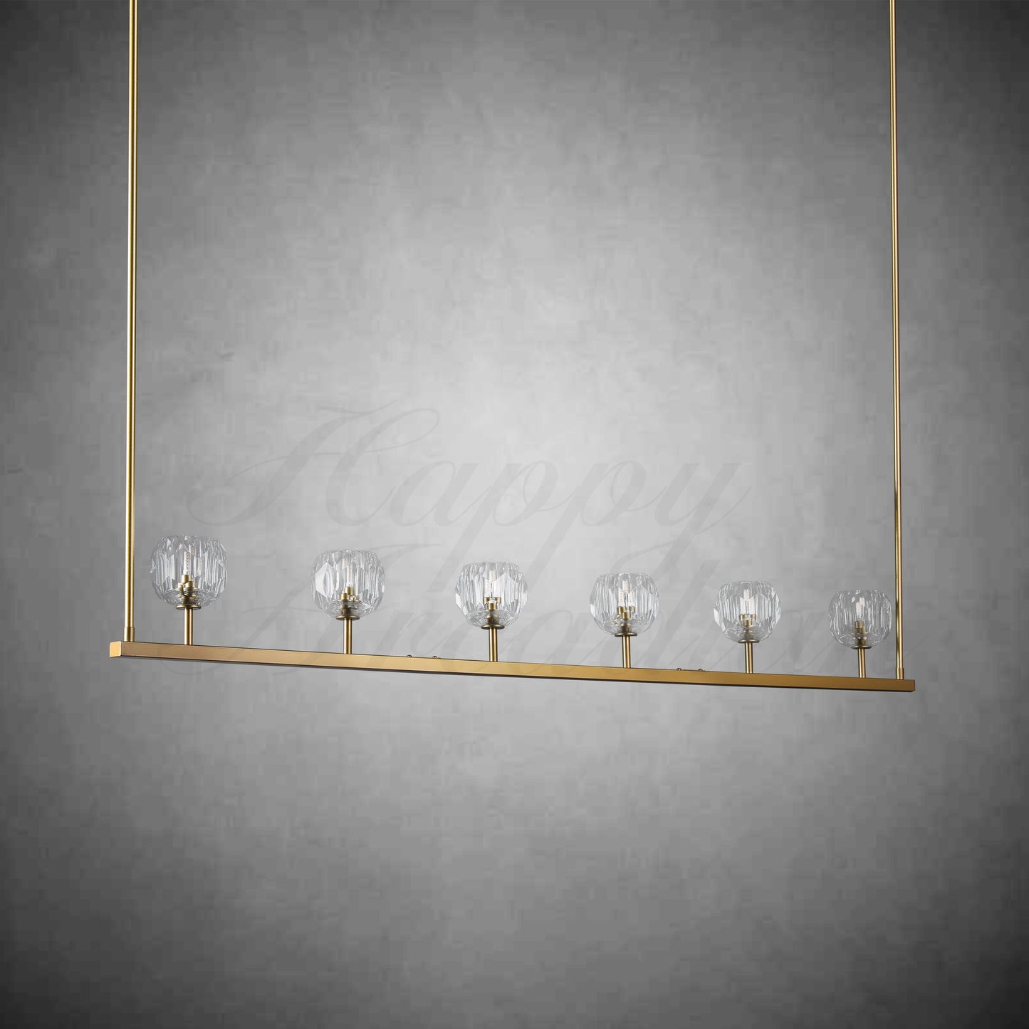 xinyue Lighting Bola De Modern Cristal Crystal Linear Chandelier 60"