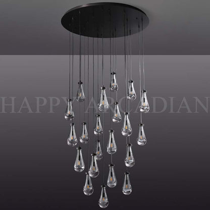 xinyue Lighting Raindrop Round Chandelier 47",21-Lights