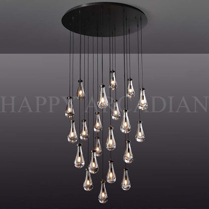 xinyue Lighting Raindrop Round Chandelier 47",21-Lights