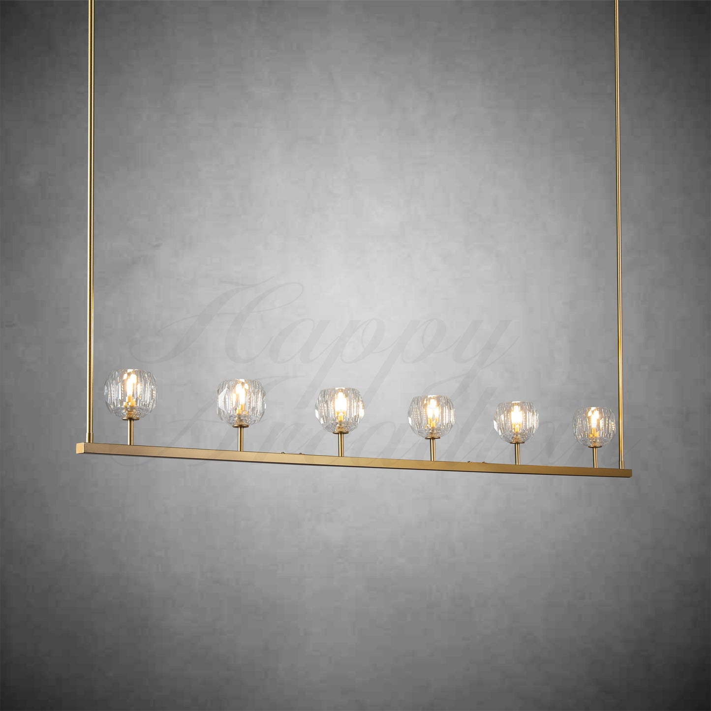 xinyue Lighting Bola De Modern Cristal Crystal Linear Chandelier 60"