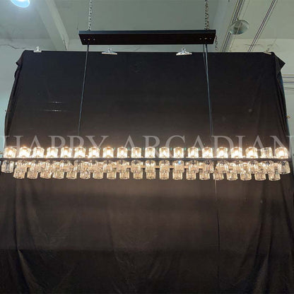 xinyue Lighting  Harrison Crystal Rectangular Chandelier 54" 72"