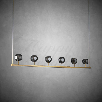 xinyue Lighting Bola De Modern Cristal Crystal Linear Chandelier 60"
