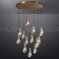 xinyue Lighting  Curstomized Raindrop Glass Round Chandelier 24” 10-lights