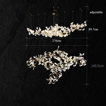 Ceramic Ginkgo Chandelier 4 Sizes