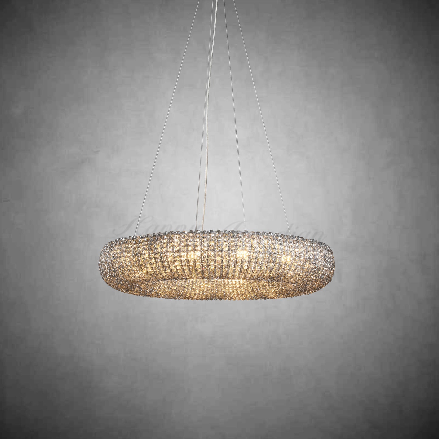 Amber Luxury Crystal Clear Round Chandeliers