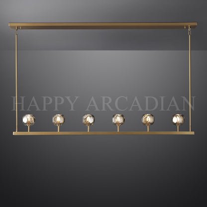 xinyue Lighting Bola De Modern Cristal Crystal Linear Chandelier 60"
