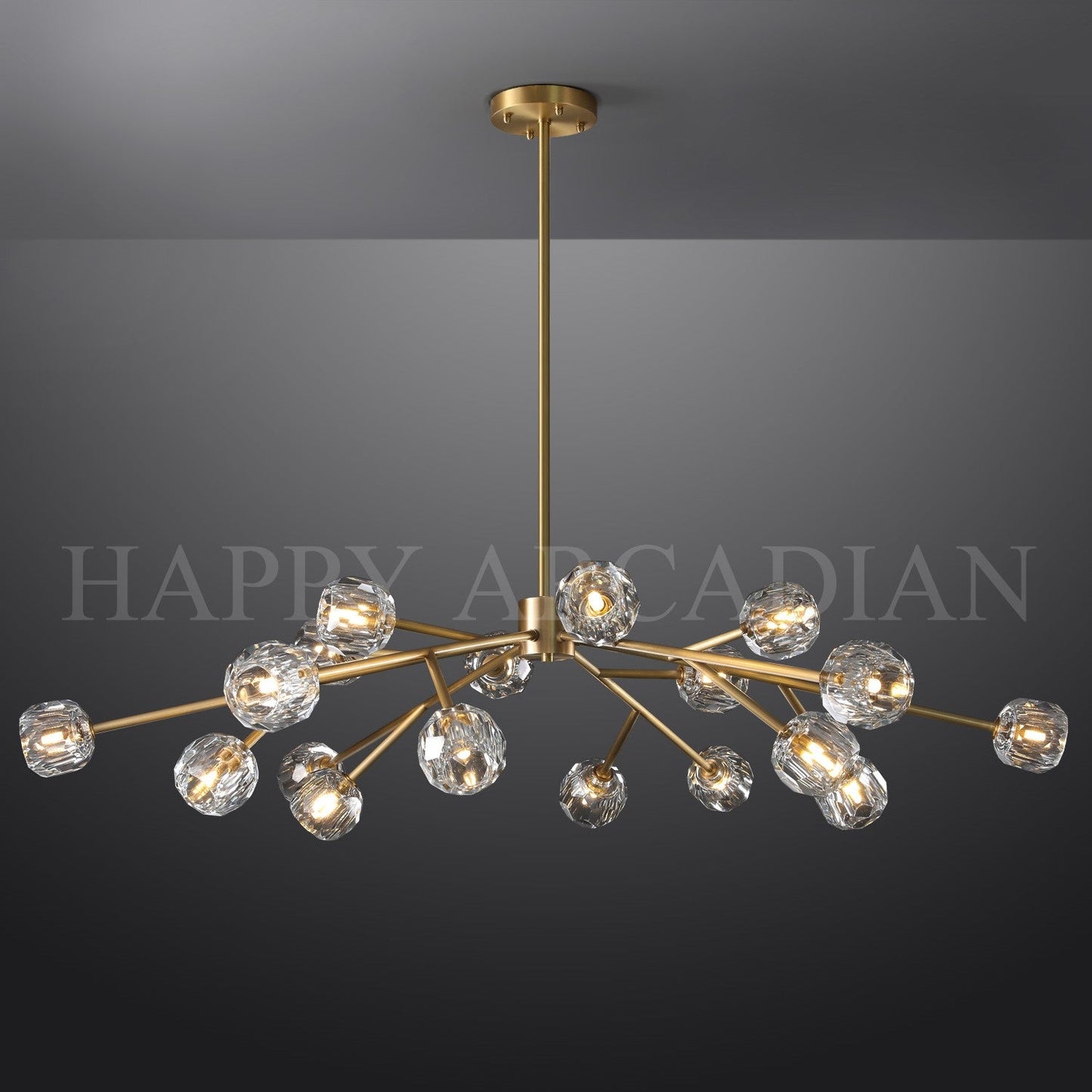 xinyue Lighting  Bola De Clear Crystal Round Chandelier 72"