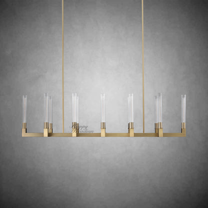 XINYUE Candlestick Linear Chandelier Lighting 55'' 67"
