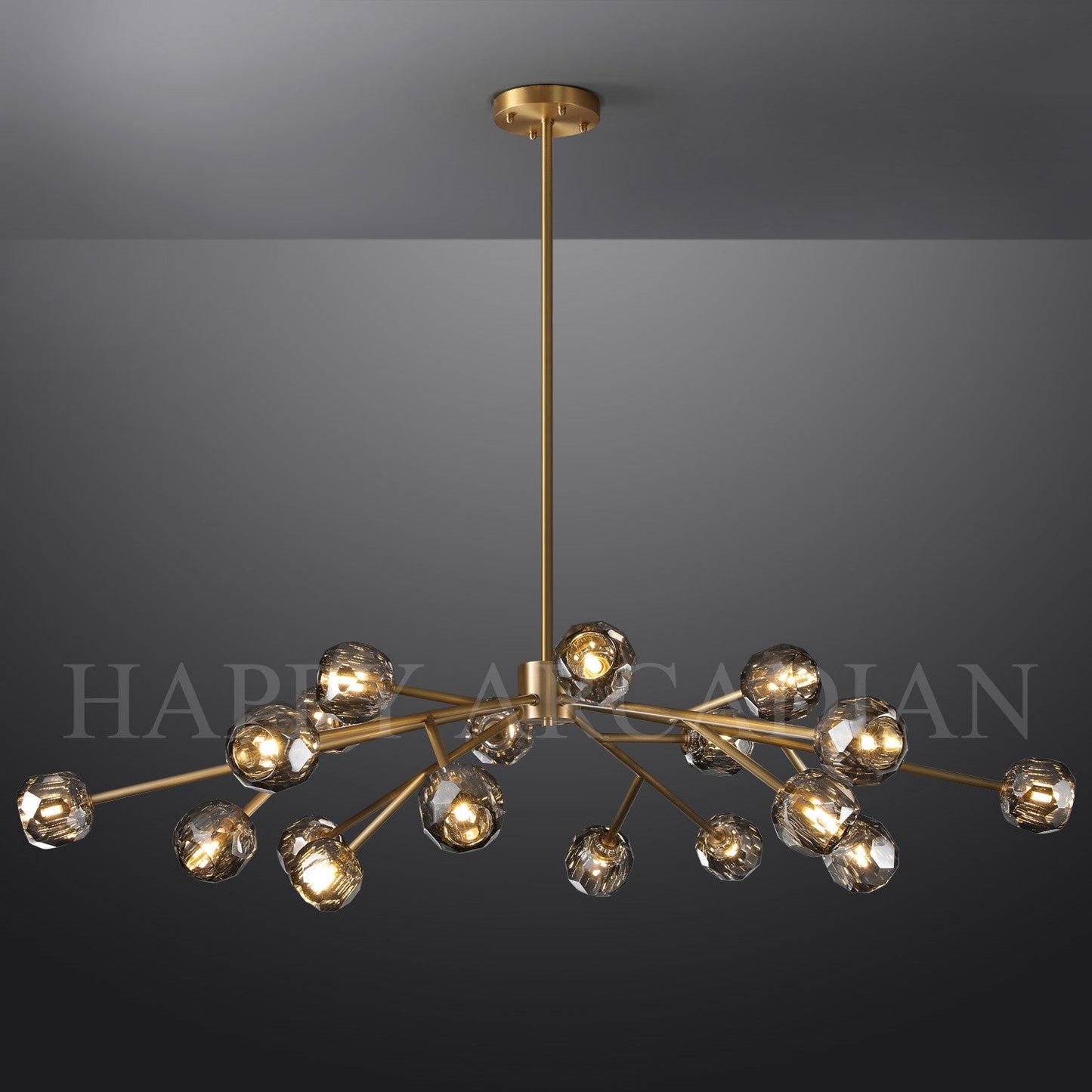 xinyue Lighting  De Smoke Crystal Round Chandelier 60"