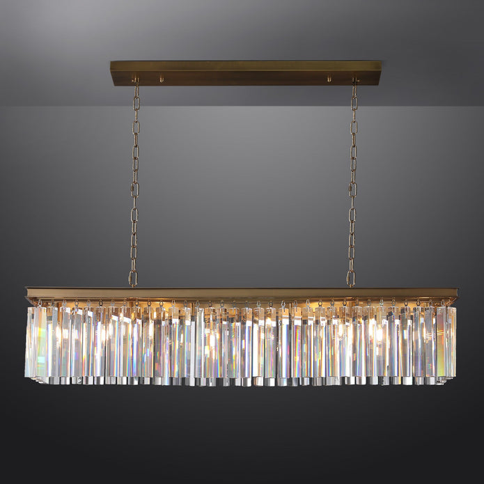 Miria K9 Crystal Rectangular Chandelier 49"