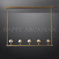 xinyue Bola De Smoke Glass Linear Chandelier 48" for Living room