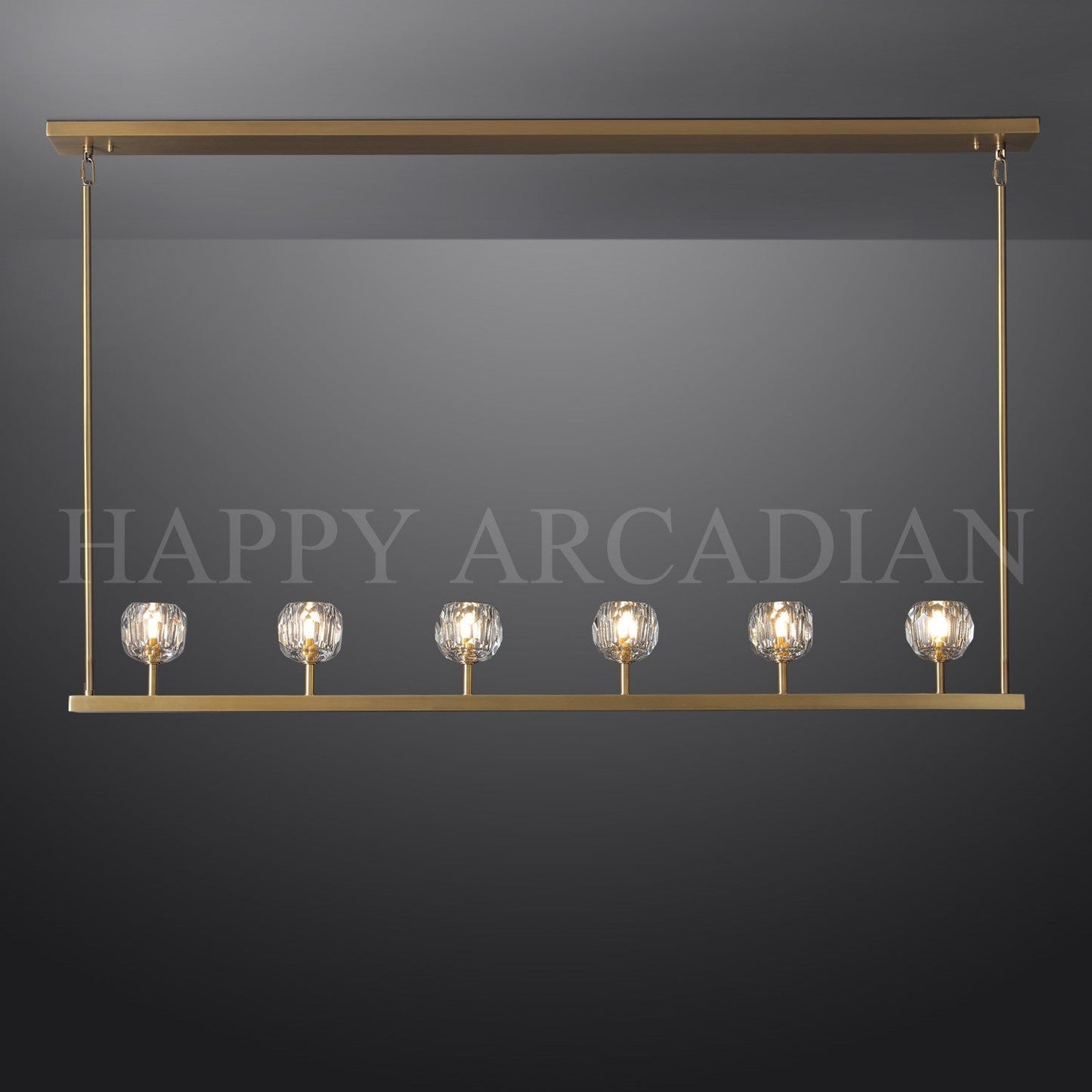 xinyue Lighting Bola De Modern Cristal Crystal Linear Chandelier 60"