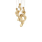 Modern Copper LED Circular Luxury Light Fixture. Staircase Chandelier