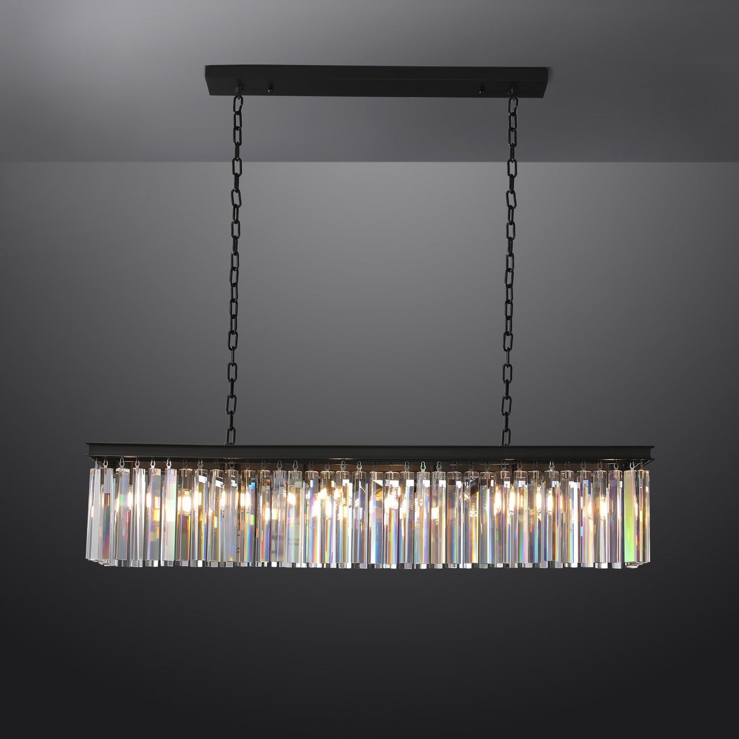 Miria K9 Crystal Rectangular Chandelier 49"