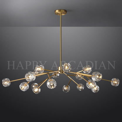 xinyue Lighting Bola De Clear Crystal Round Chandelier 60"