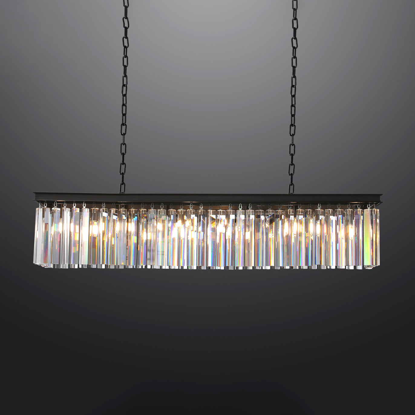 Miria K9 Crystal Rectangular Chandelier 49"
