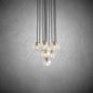 XINYUE Bola De Smoke Crystal Round Cluster Chandelier 14"