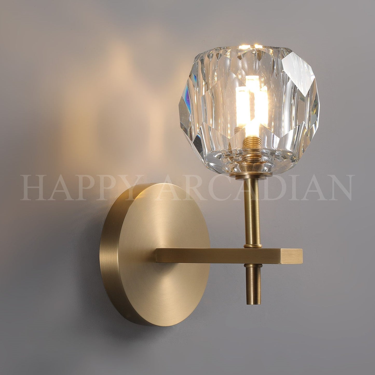 xinyue Lighting Bola De Short Style Clear Crystal Wall Sconces