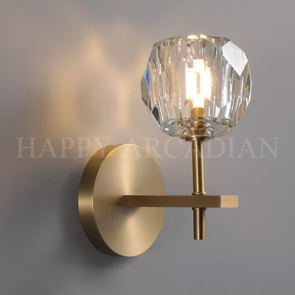 xinyue Lighting Bola De Short Style Clear Crystal Wall Sconces
