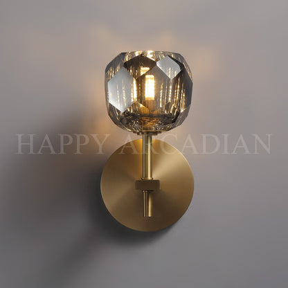 xinyue Lighting Bola De Short Style Smoke Crystal Wall Sconces