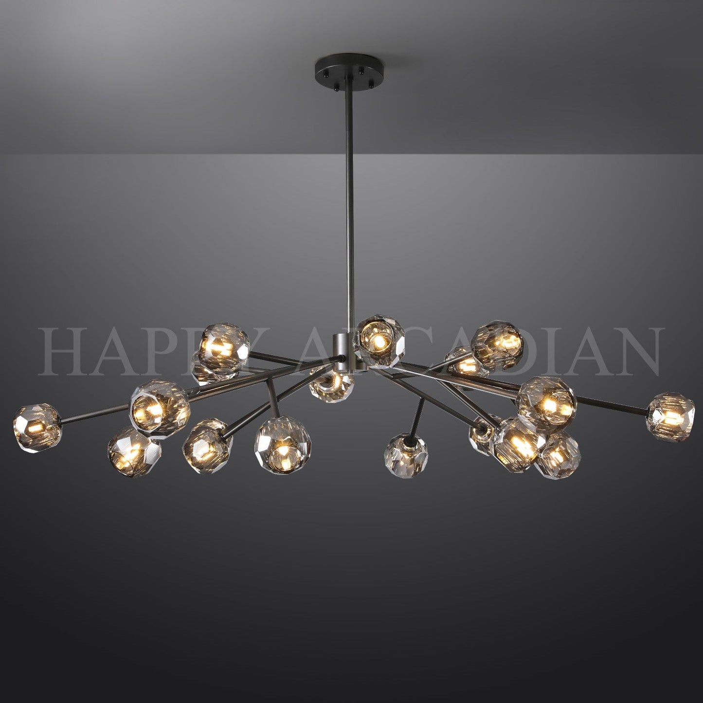 xinyue Lighting  De Smoke Crystal Round Chandelier 60"