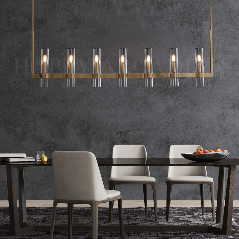 xinyue Lighting Rebecca Linear Chandelier Modern 60", 7-Light