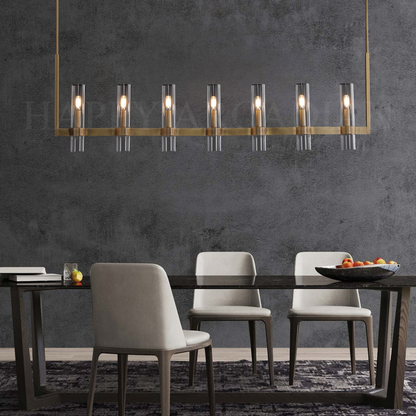 xinyue Lighting Rebecca Linear Chandelier Modern 60", 7-Light
