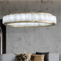 Gabriella Alabaster Circle Round Pendent Light, Galaxy Chandelier