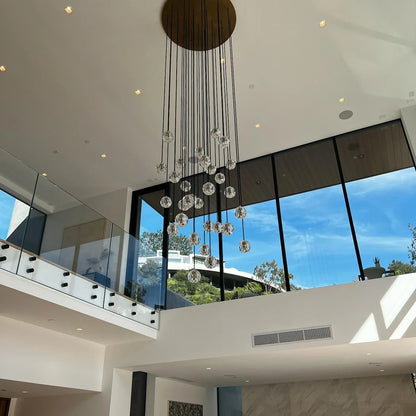 xinyue Bola De Crystal Round Cluster Chandelier 30" 40''