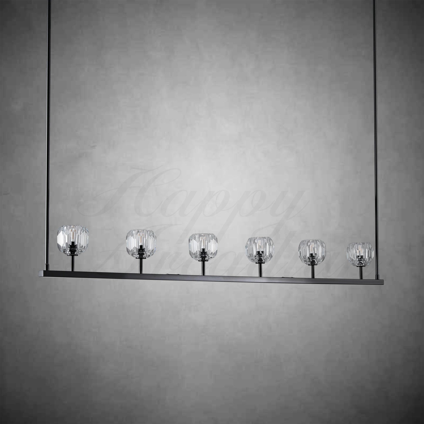 xinyue Bola De Clear Cristal Linear Chandelier 48"