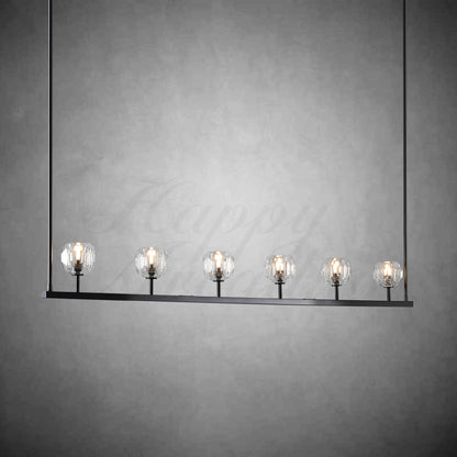 xinyue Bola De Clear Cristal Linear Chandelier 48"