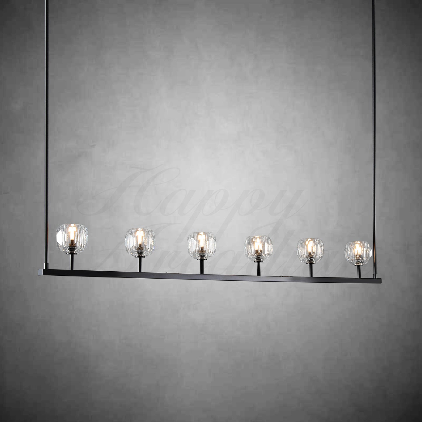 xinyue Lighting Bola De Modern Cristal Crystal Linear Chandelier 60"