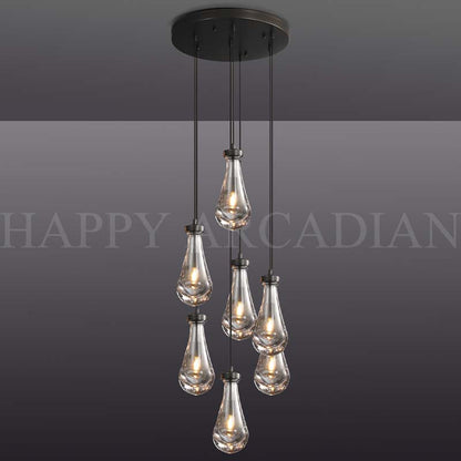 xinyue Lighting Raindrop Round Chandelier  18",7-Lights