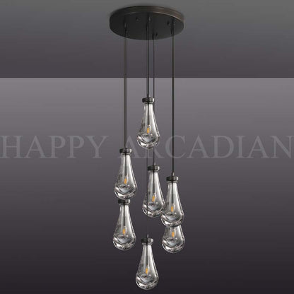 xinyue Lighting Raindrop Round Chandelier  18",7-Lights