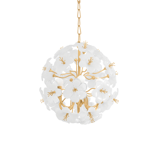 Zoey Flower Glass Ball Pendant Chandelier