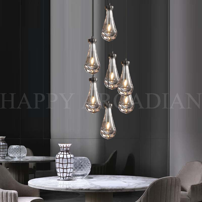 xinyue Lighting Raindrop Round Chandelier  18",7-Lights