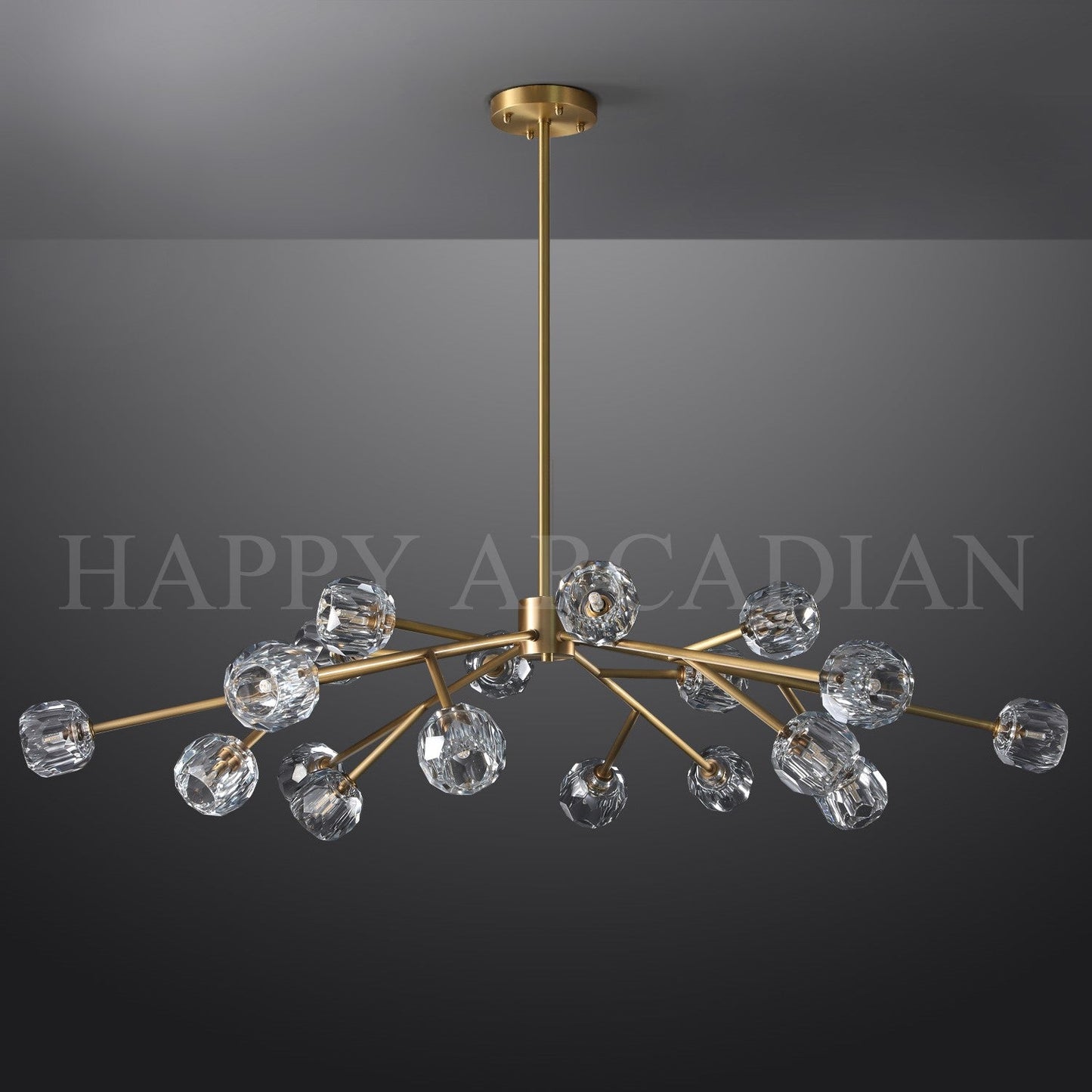 xinyue Lighting  Bola De Clear Crystal Round Chandelier 72"