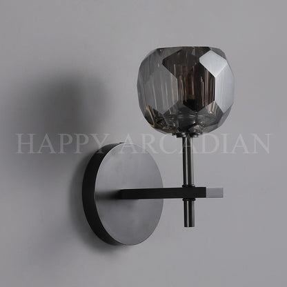 xinyue Lighting Bola De Short Style Smoke Crystal Wall Sconces