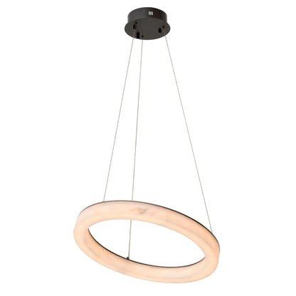 Audrey Modern Round Living Room Alabaster Chandelier